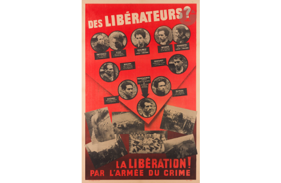 L’Affiche rouge est une affiche de propagande placardée en France par le régime de Vichy et l’occupant allemand dans le contexte de la condamnation à mort de 23 membres des Francs-tireurs et partisans – Main-d’œuvre immigrée (FTP-MOI) dits « Groupe Manouchian-Boczov-Rayman ». Si seuls Manouchian et sa femme ont fait leur entrée en 2024 au Panthéon, la Présidence de la République a fait savoir qu’une plaque doit honorer les 22 autres combattants du Groupe.
Sur les 23 membres des FTP-MOI condamnés à mort, 10 étaient juifs.
Résultat 7800 € frais compris